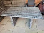 Tuintafel met glazen plaat - Gratis op te halen!, Tuin en Terras, Tuintafels, Ophalen, Gebruikt, Rechthoekig, Wicker