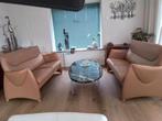 2 bankjes, Huis en Inrichting, Banken | Bankstellen, Ophalen, Gebruikt, Tweepersoons, Leer