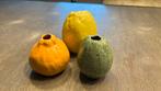 Des pots citrus vaasjes citroen mandarijn limoen, Huis en Inrichting, Woonaccessoires | Vazen, Minder dan 50 cm, Ophalen of Verzenden