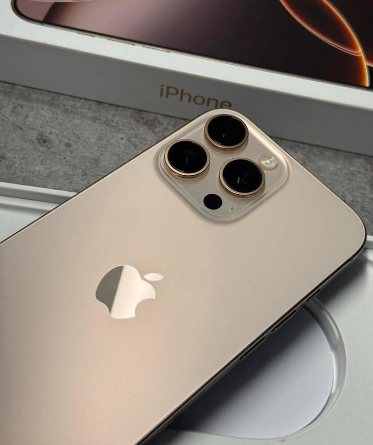  Apple iphone 16 Pro Max Desert Titanuim 256GB Bat. 100%🔋, Telecommunicatie, Mobiele telefoons | Apple iPhone, Zo goed als nieuw