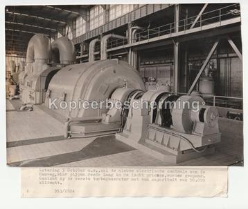 Turbine elektrische centrale Hemweg persfoto 1953 beschikbaar voor biedingen