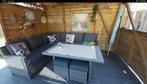 Loungeset met kussens en hoes - Weinig gebruikt, Tuin en Terras, Tuinsets en Loungesets, 5 zitplaatsen, Gebruikt, Ophalen of Verzenden