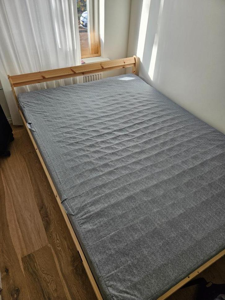 Ikea Bedset (frame, bodem, matras, lattenbodem), Antiek en Kunst, Antiek | Meubels | Bedden, Ophalen