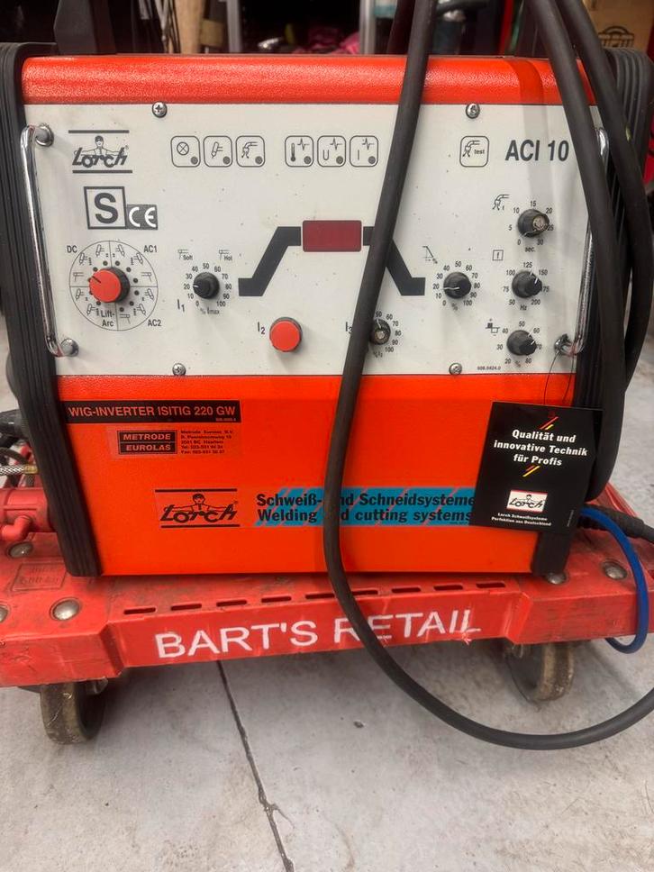 Lorch ACI 10 TIG Inverter Lasapparaat, Doe-het-zelf en Verbouw, Gereedschap | Lasapparaten, Gebruikt, Tig, 150 tot 250 ampère