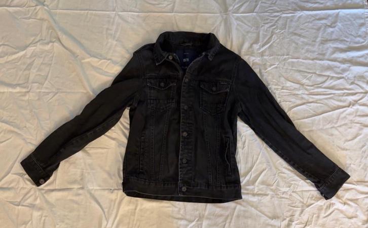ZARA denim jack zwart, Kleding | Heren, Jassen | Zomer, Zo goed als nieuw, Maat 48/50 (M), Zwart, Ophalen of Verzenden
