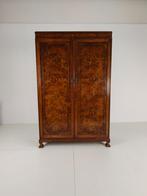 Prachtige Engelse Art Deco Burr Walnut Kledingkast, Ophalen