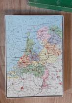 oude houten puzzel van nederland, Gebruikt, Van hout, 6 jaar of ouder, Meer dan 50 stukjes