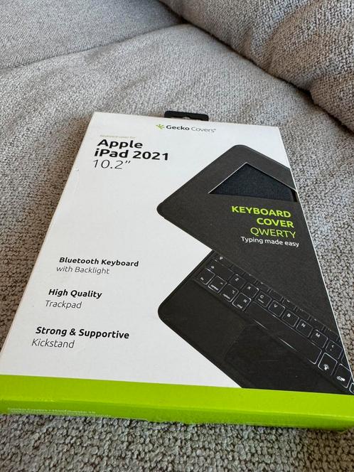 Apple iPad 10.2" (2019/2020/2021) Keyboard Cover QWERTY, Computers en Software, Apple iPads, Nieuw, Apple iPad, 10 inch, Grijs
