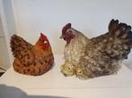 2 leuke kippen beelden, Tuin en Terras, Tuinbeelden, Ophalen, Gebruikt, Overige materialen