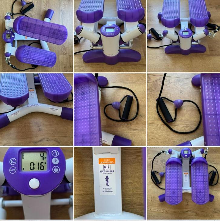 Domyos Mini Stepper - Compacte Fitness Purple Gratis Bezorg, Sport en Fitness, Fitnessapparatuur, Gebruikt, Stepapparaat, Benen