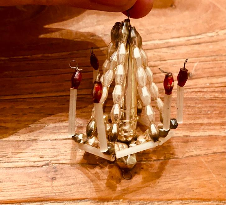 Gablonzer kroonluchter antieke kerstbal, Antiek en Kunst, Curiosa en Brocante, Ophalen of Verzenden