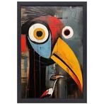 Vogel Picasso canvas + baklijst 50x70cm, Huis en Inrichting, Woonaccessoires | Schilderijen, Tekeningen en Foto's, Nieuw, Print