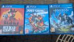 Ps4 spellen rdr2, horizon Zero Dawn en Just cause 3, 1 speler, Ophalen of Verzenden, Zo goed als nieuw, Avontuur en Actie