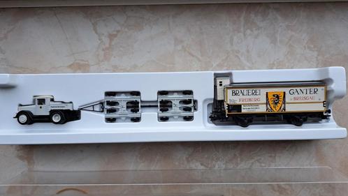 Märklin 46828 - kaeble vrachtwagen met goederenwagon Ganter, Hobby en Vrije tijd, Modeltreinen | H0, Zo goed als nieuw, Wagon