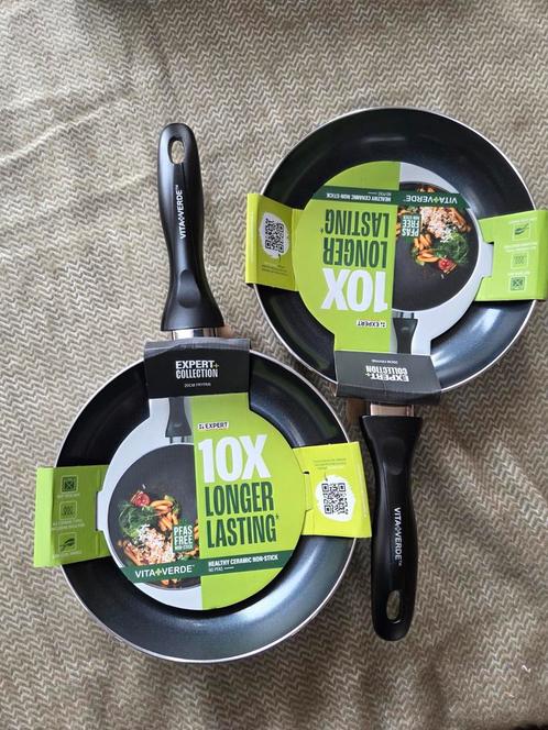 Vita+Verde Expert Collection Koekenpannen Set, Huis en Inrichting, Keuken | Potten en Pannen, Nieuw, Koekenpan of Braadpan, Aluminium