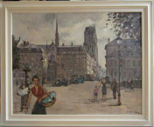 doek 88 x 112 cm===JAN KORTHALS 1916-1972===in Parijs, Antiek en Kunst, Kunst | Schilderijen | Klassiek, Ophalen