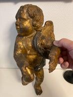 Engel. 18e Eeuw. Hout. Hoogte 40 cm. Originele polychroom, Verzenden