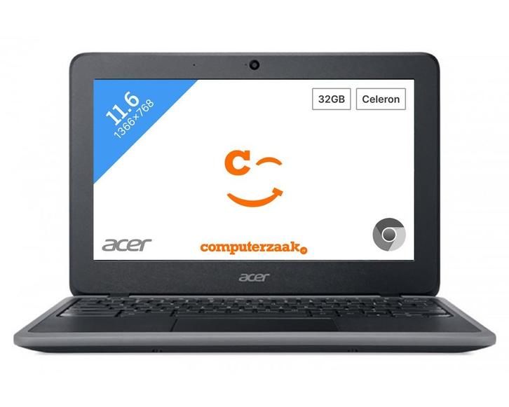 Acer Chromebook C732T-C6GD/Intel Celeron 1.1GHz/4GB/32GB Fla, Computers en Software, Chromebooks, Refurbished, 11 inch, 4 GB of minder