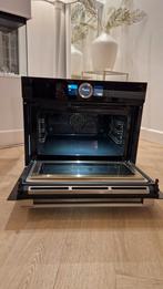 Luxe bosch combi oven magnetron serie 8 black, Zo goed als nieuw, Oven met grill, Inbouw, 45 tot 60 cm