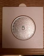 Zilveren 5 Euro 50 jaar Wereld Natuur Fonds, Ophalen of Verzenden, Koningin Beatrix, Euro's
