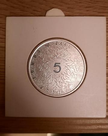 Zilveren 5 Euro 50 jaar Wereld Natuur Fonds beschikbaar voor biedingen