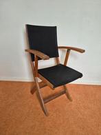 Inklapbare tuinstoel acaciahout Incl. donker grijs kussen, Ophalen, Nieuw, Hout, Inklapbaar