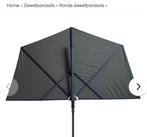 Zweef balkon parasol incl voet te koop, Kantelbaar, Zweefparasol, Ophalen of Verzenden, Zo goed als nieuw