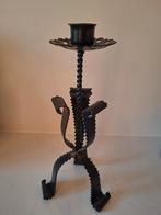vintage ijzeren kandelaar brutalisme jaren 60-70 design, Antiek en Kunst, Antiek | Kandelaars, Ophalen of Verzenden, Overige materialen