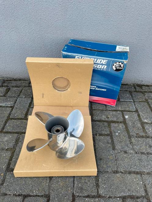 Evinrude Johnson BRP Rogue 13x17 RVS bootschroef / propellor, Watersport en Boten, Bootonderdelen, Zo goed als nieuw, Motor en Techniek