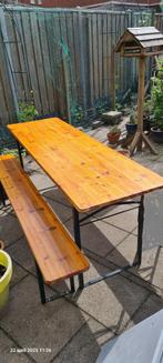 biertafel met 1 bank, Ophalen, Gebruikt, Inklapbaar, Rechthoekig