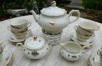 Heel Mooi MOSA Thee Servies Gouden Bloem + Verkade theelicht, Ophalen of Verzenden