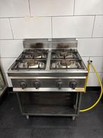 Professioneel 4-pits gasfornuis – Royal / Berto’s, Witgoed en Apparatuur, Kookplaten, Ophalen, Gebruikt, 4 kookzones, Gas
