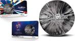 2x 65 jaar Eurovisie Songfestival Penning in coincard!!!, Koningin Beatrix, Zilver, Euro's, Verzenden
