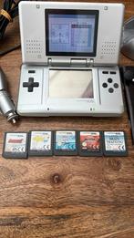 Nintendo ds grijs + spellen en meer, DS Original of Phat, Ophalen of Verzenden, Zilver, Gebruikt
