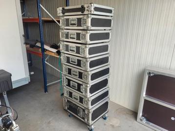 Rack flightcases partij (Dutycase) beschikbaar voor biedingen