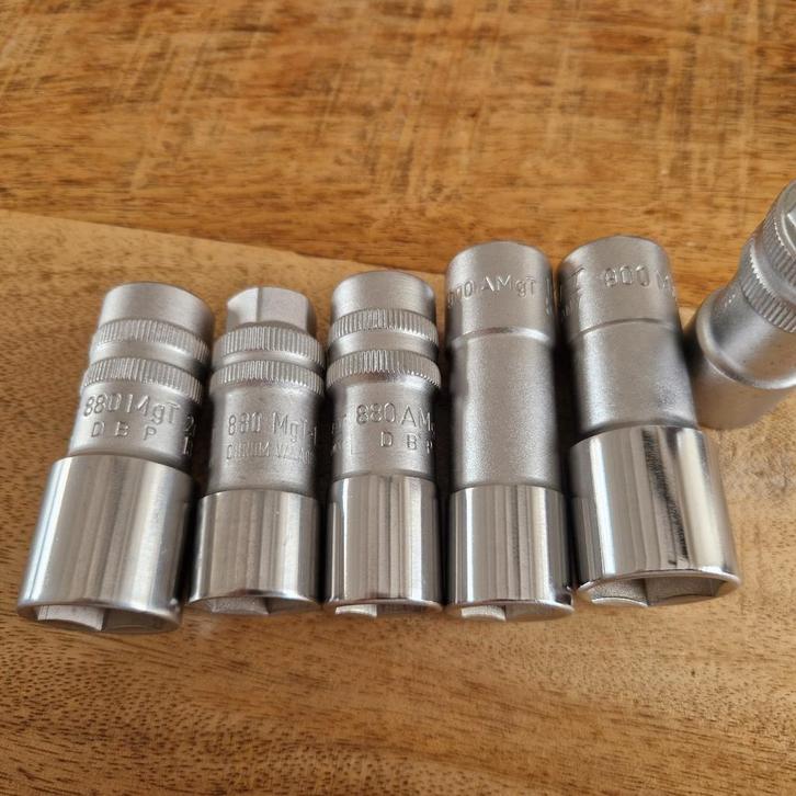 Hazet Bougiesleutelinzet doppen 1/2" en 3/8" (nieuwstaat), Auto diversen, Autogereedschap, Nieuw, Ophalen of Verzenden