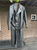 Elvo Leren Trenchcoat - Zwart - Maat L, Kleding | Heren, Ophalen, Gedragen, Maat 52/54 (L), Zwart