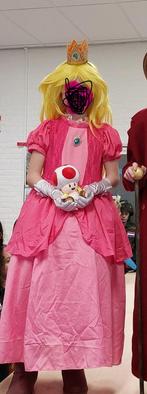 Carnavals kostuum Peach (Mario Bros), 134 t/m 140, Ophalen of Verzenden, Zo goed als nieuw