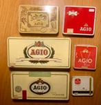 6 Lege Agio Sigarendoosjes - Vintage Blikken, Ophalen of Verzenden, Gebruikt, Tabaksdoos of Verpakking