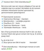 Vacature, Vacatures, 33 - 40 uur, LBO / VMBO, Starter, Tijdelijk contract