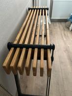 Sidetable teak/staal, Huis en Inrichting, Ophalen, Past in elk interieur, Zo goed als nieuw, Overige materialen