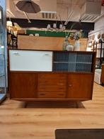 Vintage highboard wandkast teak kast buffetkast servieskast, Ophalen, Met deur(en), 150 tot 200 cm, ...