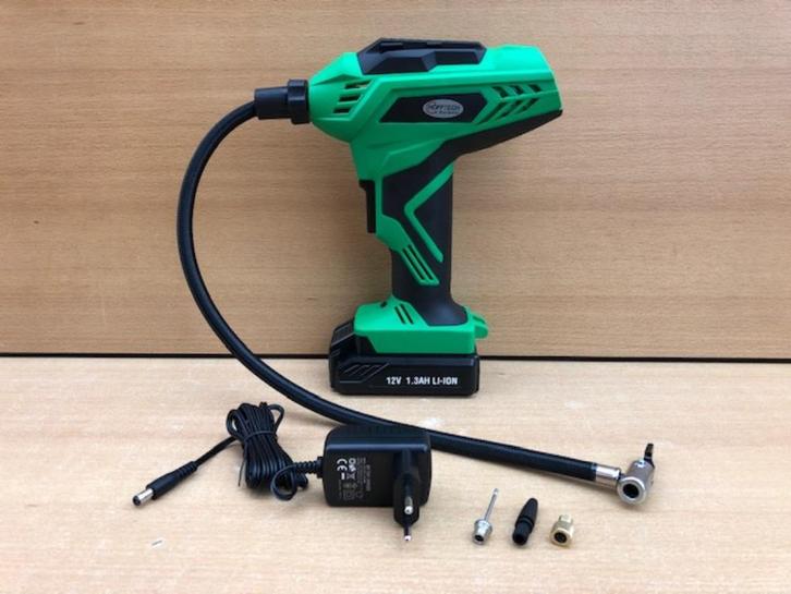 Accu compressor 10 bar 12 volt 1,3 ah., Auto diversen, Autogereedschap, Nieuw, Ophalen of Verzenden