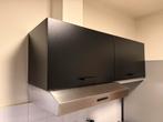 Ikea Method bovenkasten met of zonde afzuigkap - Mat zwart, Ophalen, Gebruikt, 100 tot 150 cm, Zwart