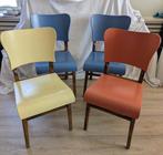 Vintage Nederlandse Schoolstoelen – Set van 4, Huis en Inrichting, Stoelen, Ophalen, Gebruikt, Overige kleuren, Vintage