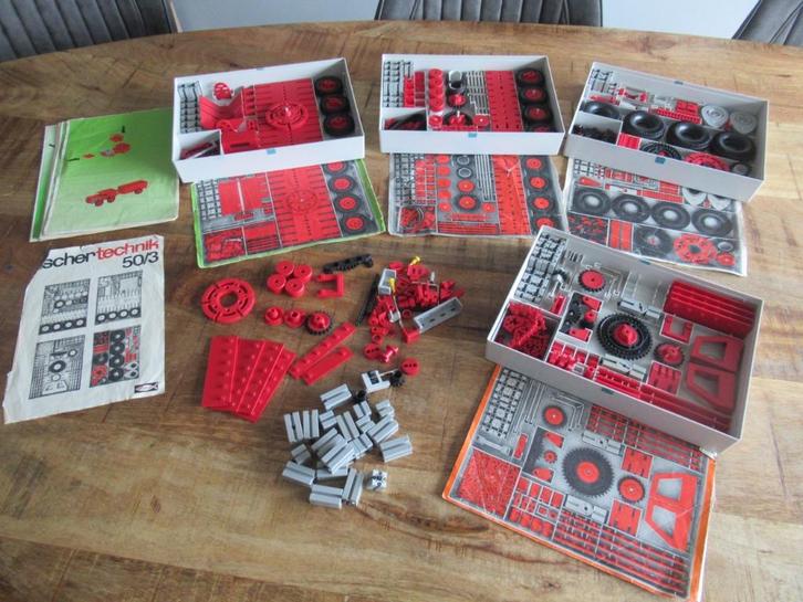 4 dozen Fischer Technik 50/3 met boekjes en extra's, Verzamelen, Speelgoed, Zo goed als nieuw, Ophalen of Verzenden