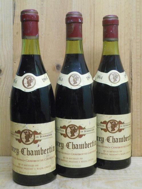 GEVREY CHAMBERTIN 1964, Nazarin de Berghè, prijs per fles, Verzamelen, Wijnen, Nieuw, Rode wijn, Frankrijk, Ophalen of Verzenden