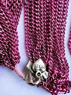 OTAZU schakelketting roze metallic lang EYECATCHING, Verzenden, Zo goed als nieuw, Roze, Overige materialen