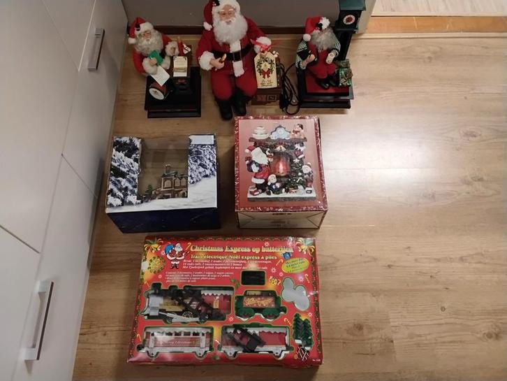 Kerstdecoratie Collectie - Kerstmannen, Huisje, Trein, Diversen, Kerst, Gebruikt, Ophalen