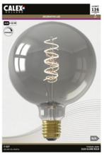 Calex LED-filament globe 125mm E27 4W titanium dimbaar, Ophalen of Verzenden, Nieuw, E27 (groot), Led-lamp